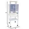 YML 5984 3/4 inches Bar Spacing Open Top Parrot Cage with Stand 18 inches x 18 x 56/Small White - 2 of 2