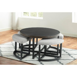 Yukon - Coffee Table With Stools - Brown - 1 of 1