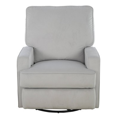 Baby Relax Addison Swivel Gliding Recliner - Performance Gray Fabric