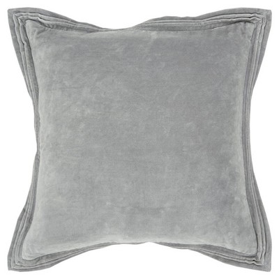 Connie Post Solid Poly Filled Square Pillow Gray - Rizzy Home