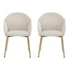 CAVINAS Dining Chairs Kitchen Chairs Set of 2 Iron-footed Dining Chair with Adjustable Foot Pads for dining room, living room - 4 of 4