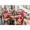 Tree Farm Square Throw Pillow - Pillow Perfect: Gold & Silver Tassel Accents, Festive Decor - 4 of 4