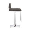 Adjustable Bar Stool with Upholstered Seat and Chrome Base, Swivel, Height-Adjustable, Comfortable Footrest, Ideal for Kitchen - 4 of 4