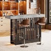 TackView 63" Long Bar Table-Counter Bar Height Pub Table with 2 Tier Storage Shelves,Only Table - 2 of 4