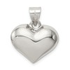 Black Bow Jewelry Sterling Silver 18mm Puffed Heart Pendant - 3 of 4