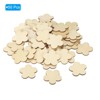 Unique Bargains Unfinished Cutouts Decoration Craft Wooden Flowers 50 Pcs - 3 of 4