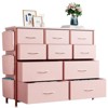 Fabric 5 Drawer Dresser for Bedroom, Storage Organizer Chest with Side Pockets, Hooks, and Sturdy Metal Frame for Closet, Entryway, Living Room - 2 of 4