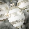 4"H  4.75"H and 5.25"H Sullivans White Striped Drop Ornaments - Set of 3  White Christmas Ornaments - 2 of 2