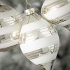 4"H  4.75"H and 5.25"H Sullivans White Striped Drop Ornaments - Set of 3  White Christmas Ornaments - image 2 of 2