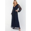 QUIZ Women's Embellished Wrap Long Sleeve Maxi Dress - 3 of 4