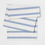 72" x 14" Cotton Striped Table Runner Blue - Threshold™