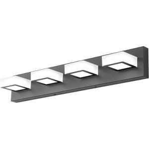 Runesay Vanity Light Dimmable 4 Lights LED Bathroom Vanity Lighting Fixtures Stainless Steel Acrylic Rotable 360° Vanity Wall Light Over Mirror - 1 of 4