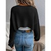 Clearlove Women's Open Front Knit Crop Cardigan Bolero Sweater Long Sleeve Shrug for Dress - 4 of 4