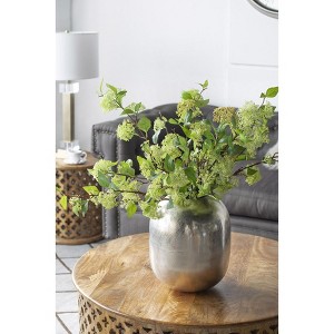 NicBex Aluminum/Ceramic Chisel Flower Vase, Muilt Sizes Short Round Metallic Decorative Vase for Tabletop, Living Room - 1 of 4
