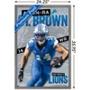 Trends International NFL Detroit Lions - Amon-Ra St. Brown 24 Framed Wall Poster Prints - 3 of 4