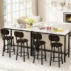 Modern Rectangle Dining Room Table Set for 2, Kitchen Bar Table Set With MDF Tabletop & 2 PU Leather Chairs for Small Space, Living Room, Apartment - 3 of 4