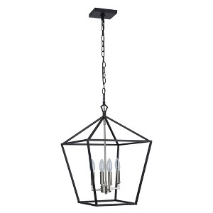 Craftmade Lighting Flynt II 4 - Light Chandelier in  Flat Black/Brushed Polished Nickel - 1 of 1
