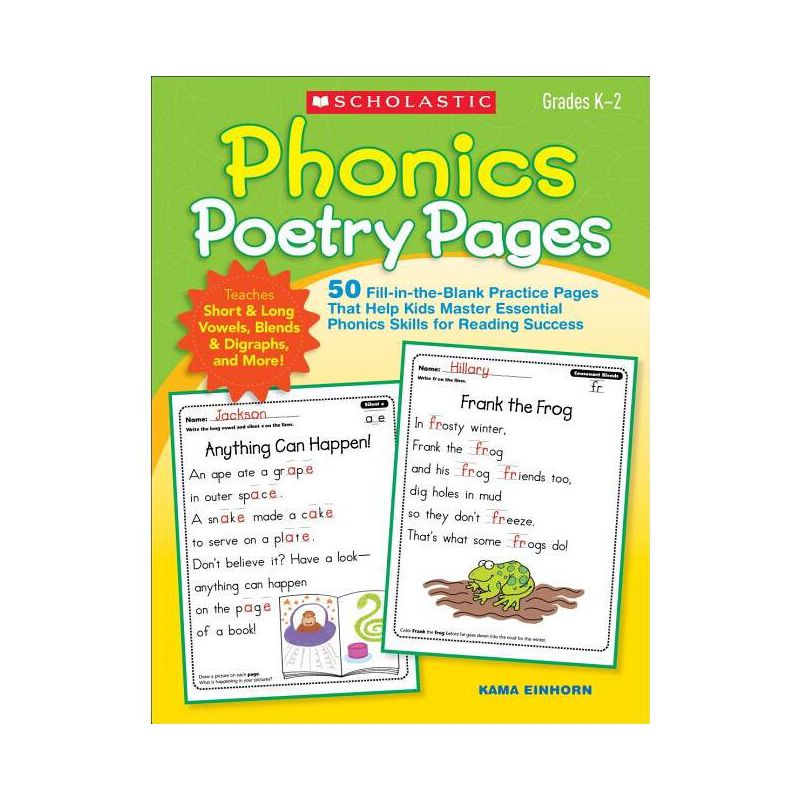 Phonics Poetry Pages - by  Kama Einhorn (Paperback), 1 of 2