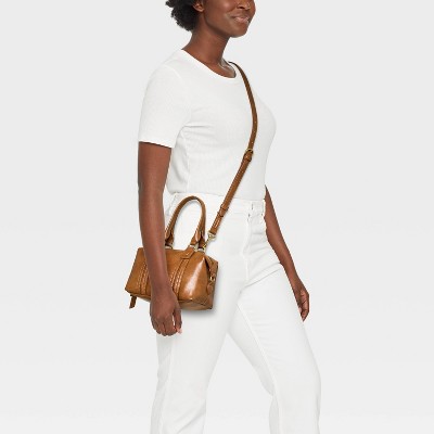 Universal Thread Faux Leather Distressed Small Satchel Crossbody Bag - Universal Thread™ Copper — фото 2