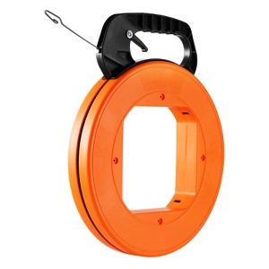 VEVOR Fish Tape, 120-ft, 1/8-in, Steel Wire Puller with Optimized Housing and Handle, Easy-to-Use Cable Puller Tool,Flexible Wire Fishing Tools,Orange - 1 of 4