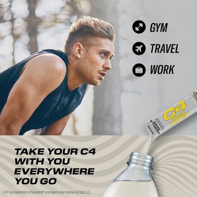C4 Energy Protein Vanilla Bean Powder Sticks - 6pk