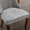 Kumasinova Upholstered Dining Chairs Set of 2– High Back Kitchen Chairs with Rayon Cloth Flocking & Wood Curved Legs, Comfortable Dining Room Chairs - 4 of 4