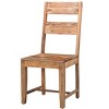HomeRoots Set of Two Brown Solid Wood Ladder Back Dining Side Chairs - 4 of 4