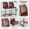 Syemin Dining Chairs Upholstered Velvet Bar Stools Set of 2 Modern Kitchen Counter Height Barstools Indoor Dining Chairs, Brown, 17"*22.8"*39.4" - 2 of 4
