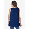 Woman Within Women's Plus Size Embroidered Crewneck Tank - 3 of 4