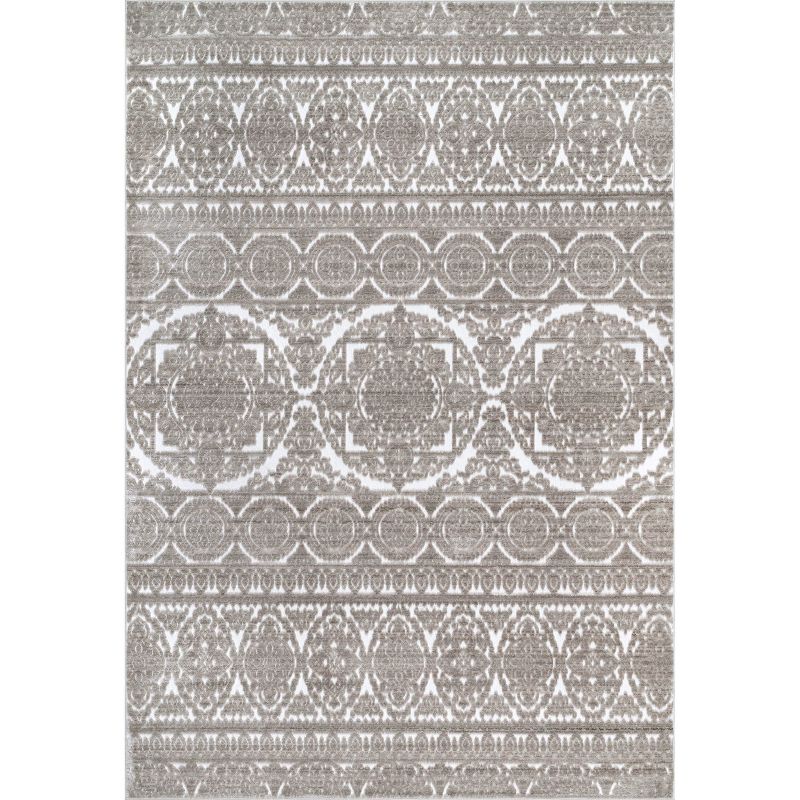 nuLOOM Contemporary Jeannie Floral Contemporary - Beige 4' x 6', 1 of 6