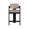 Meridian Furniture,Sacha Taupe Velvet Stool - 3 of 4