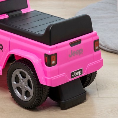 Pink Toddler Ride-On Jeep with Engine Sounds and Storage