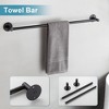 Itopfox 4 Piece Matte Black Bathroom Accessories Set Stainless Steel Hardware Kit Holds 33 lbs Rustproof Scratch Resistant Easy Install - 3 of 4