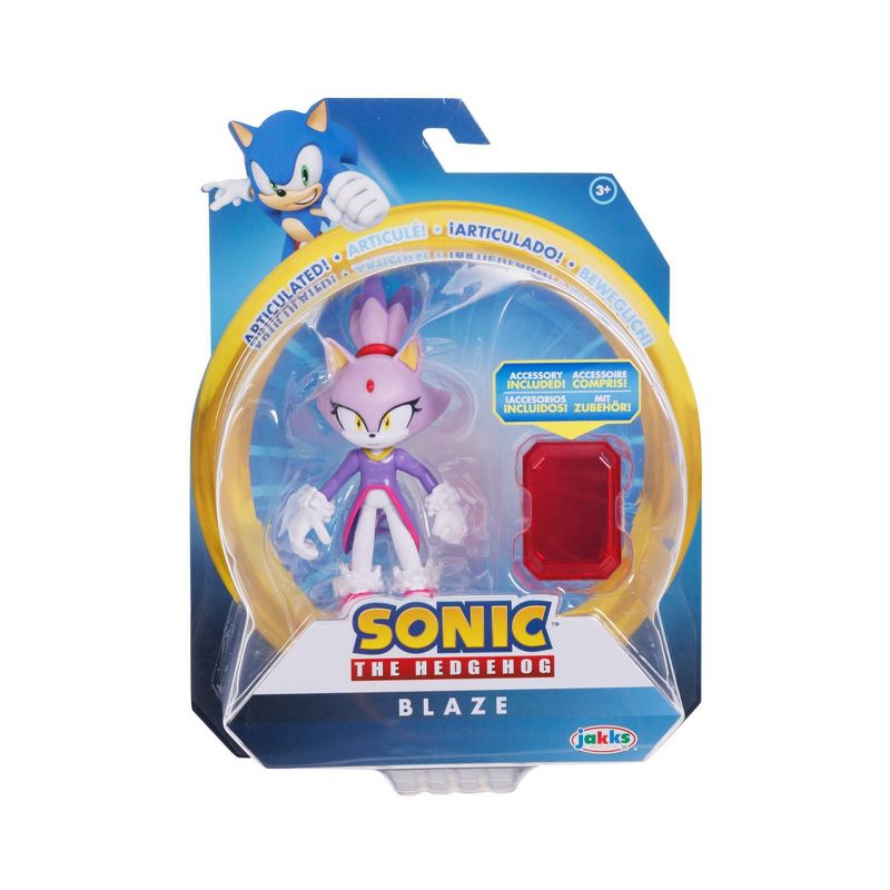 Sonic the Hedgehog Blaze with Sol Emerald Action Figure, 2 of 8