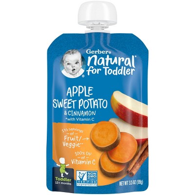 Gerber Toddler Apple Sweet Potato with Cinnamon Pouch - 3.5oz