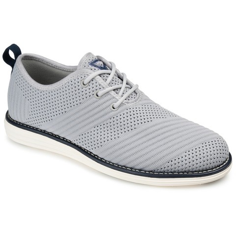 Vance Co. Vance Mens Medium and Wide Width Mens Novak Knit Lace-up Round Toe Dress Shoe, Grey 10.5