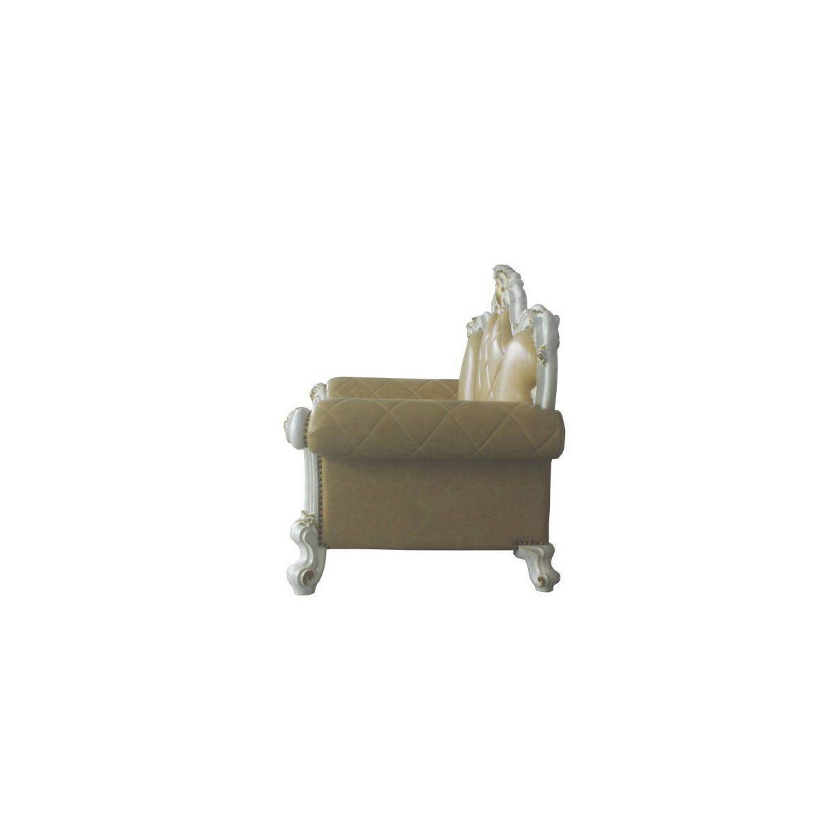 Acme Furniture Picardy Sofa Butterscotch Synthetic Leather/Antique Pearl Finish - thumbnail 4