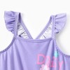 Disney Princess Rapunzel Ariel Moana Belle Toddler Girl Dress Ruffle Sleeve Crossback Strap Birthday Summer Sundress 2-6 Y - 4 of 4