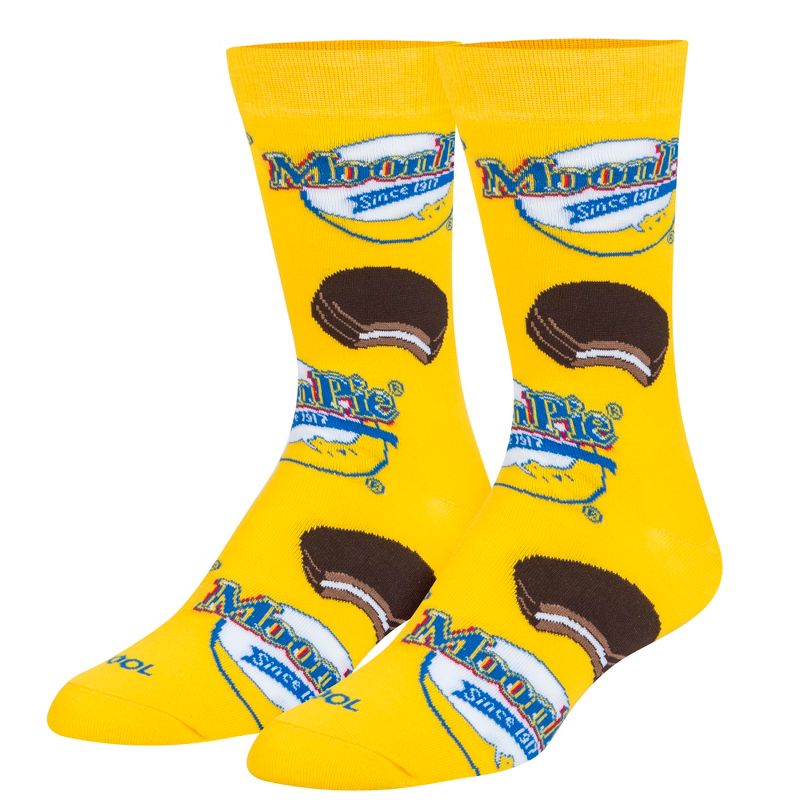 Cool Socks, Moon Pie, Funny Novelty Socks, Large, 1 of 6