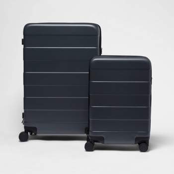 2pc Hardside Checked Luggage Set Gray - Made By Design™