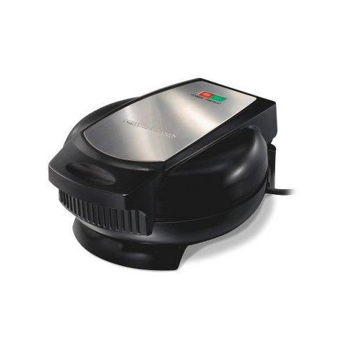 Hamilton Beach 4 Square Belgian Waffle Maker, Black/Stainless Steel