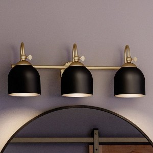 Urban Ambiance Luxury Vintage Bath Light 9''H x 24''W,  Olde Brass Finish,  Jacksonville Collection, UHP4316 - 1 of 4