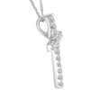 Pompeii3 1/3 Ct Lab Diamond Cross Pendant Necklace 18" White Gold 21mm Tall - 4 of 4