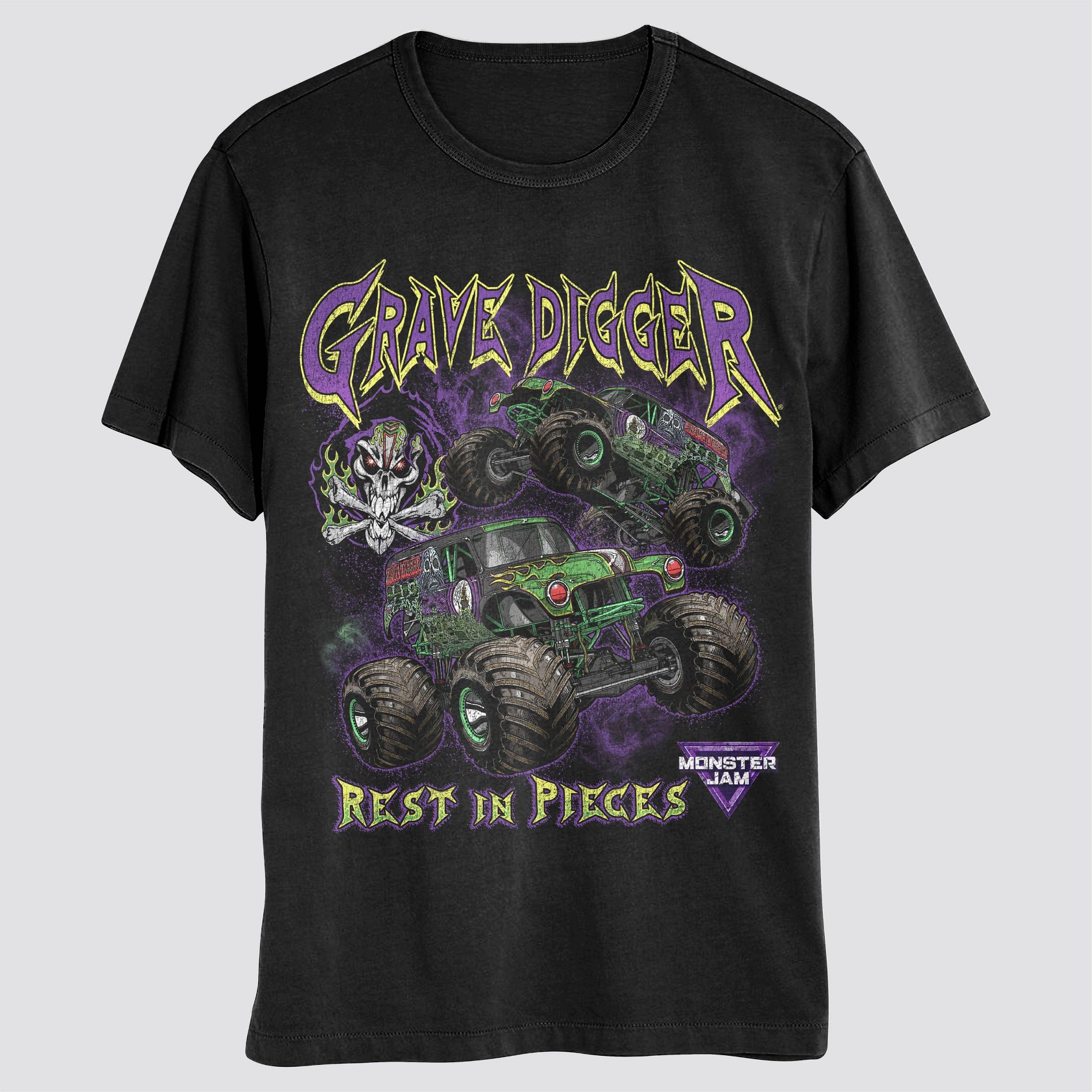 Men's Grave Digger Graphic T-Shirt - Black