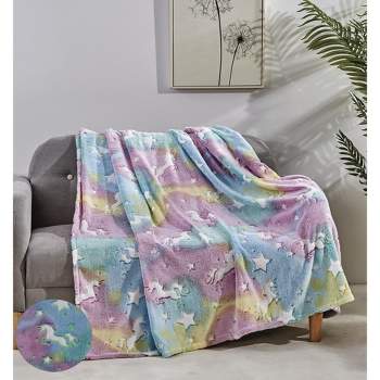 Noble House Glow In The Dark Super Fun & Cozy Microplush Throw Blanket Makes A Great Gift 50" x 60"