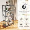 HONGGE Foldable Storage Shelves with Wheels, Heavy Duty Metal Shelving, No Assembly Organizer Wire Shelf Rack for Garage Kitchen, Pantry - 4 of 4