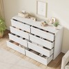 CuisinSmart 6/7/8 Drawer Dresser for Bedroom, Natural Double Dresser Organizer with Concave Handles, Modern Chest of Drawers - 2 of 4