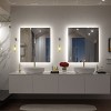 Apmir Super Bright 192 LEDs/m Back LED Lighted Anti-Fog Tempered Glass Bathroom/Vanity Mirror with ETL & 3-Year Warranty - 3 of 4