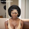 Unique Bargains Women's Straight Short Hair Wig 13x4in 150 Real Human Hair 6in Black 1 Pc - 4 of 4