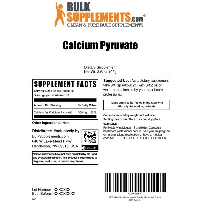 BulkSupplements Calcium Pyruvate Powder